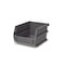 Triton Products Stacking Hanging Interlocking Bins, Polypropylene, Gray, 5-3/8" L x 4-1/8" W x 3" H, 6 CT 3-210GR-6 - alternate 2